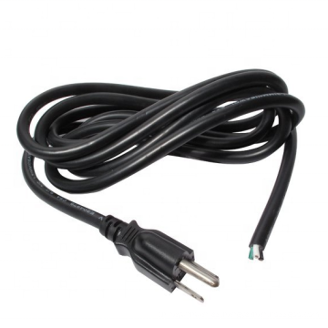 16 AWG, negro, cable de reemplazo de 3 pies con cable de reemplazo a tierra de 3 puntas